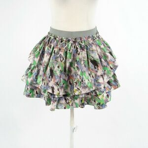 Suno purple tiered mini skirt M